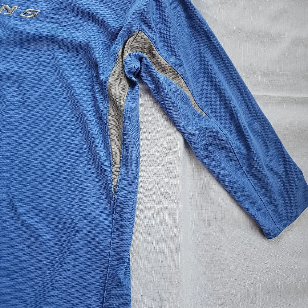 NFL Team Apparel Detroit Lions Mens 2XL Blue & Gray Long Sleeve Shirt Football - Picture 4 of 8